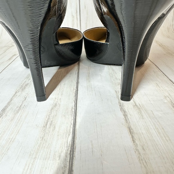 Michael Kors Black patent leather withe texture Nathalie pumps size 8.5 - Picture 6 of 9